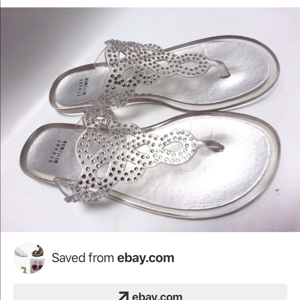 Stuart Weitzman Mermaid Flat Jelly Sandals 7